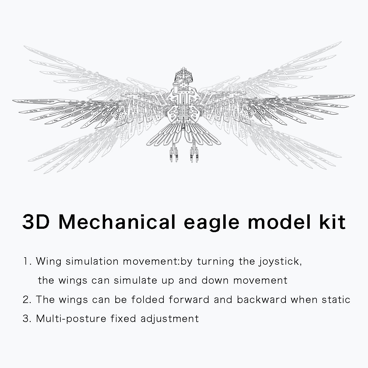 Desktrim™ | Majestic 3D Metal Mechanical Eagle Model Kit
