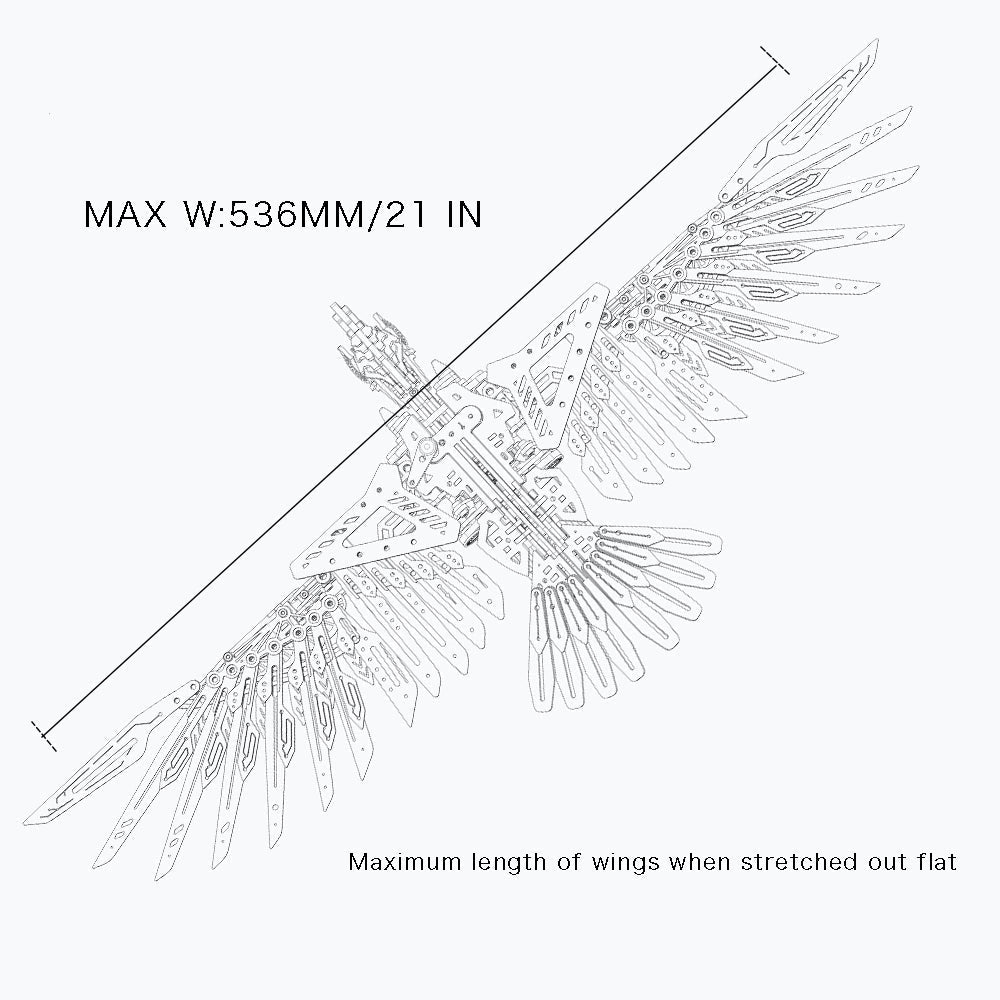Desktrim™ | Majestic 3D Metal Mechanical Eagle Model Kit