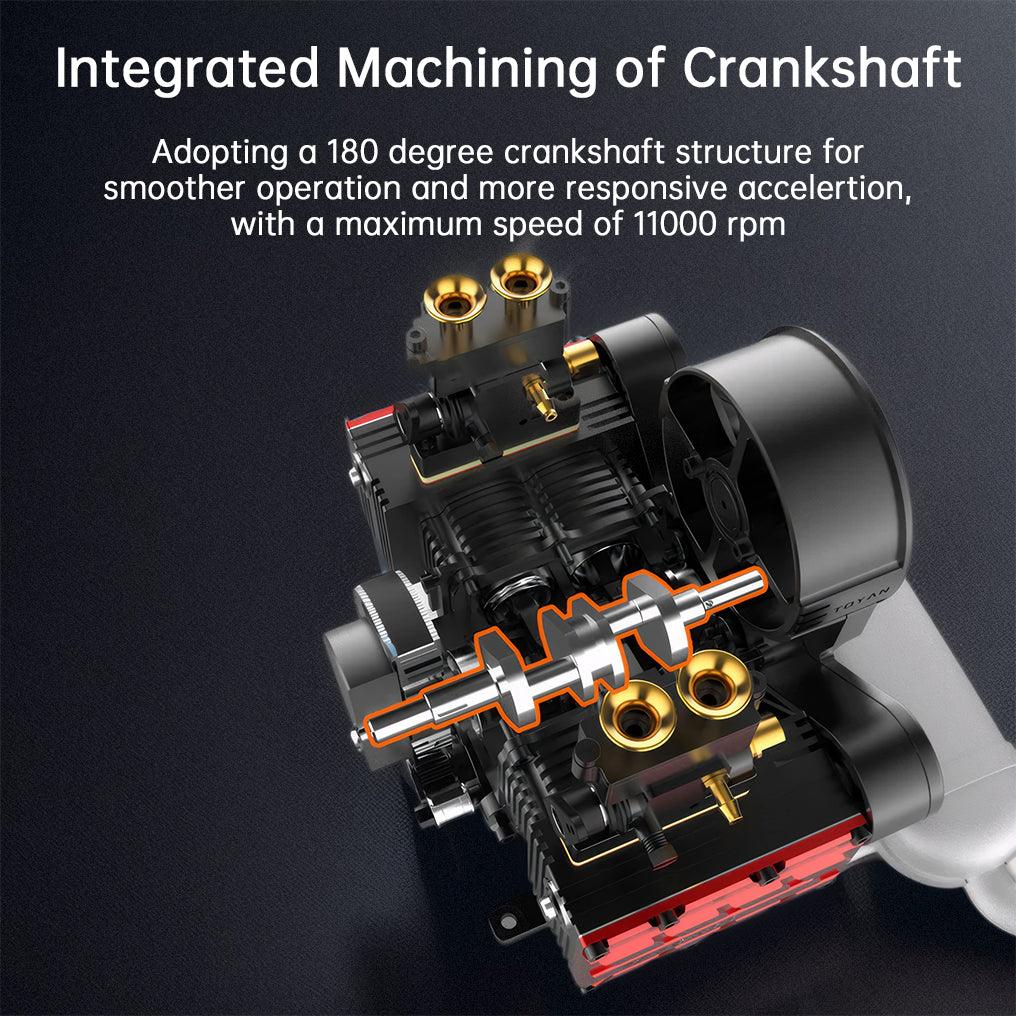 Desktrim™ | DIY 4 Cylinder Four-Stroke 14cc Nitro H4 Engine Model Kit FS-B400