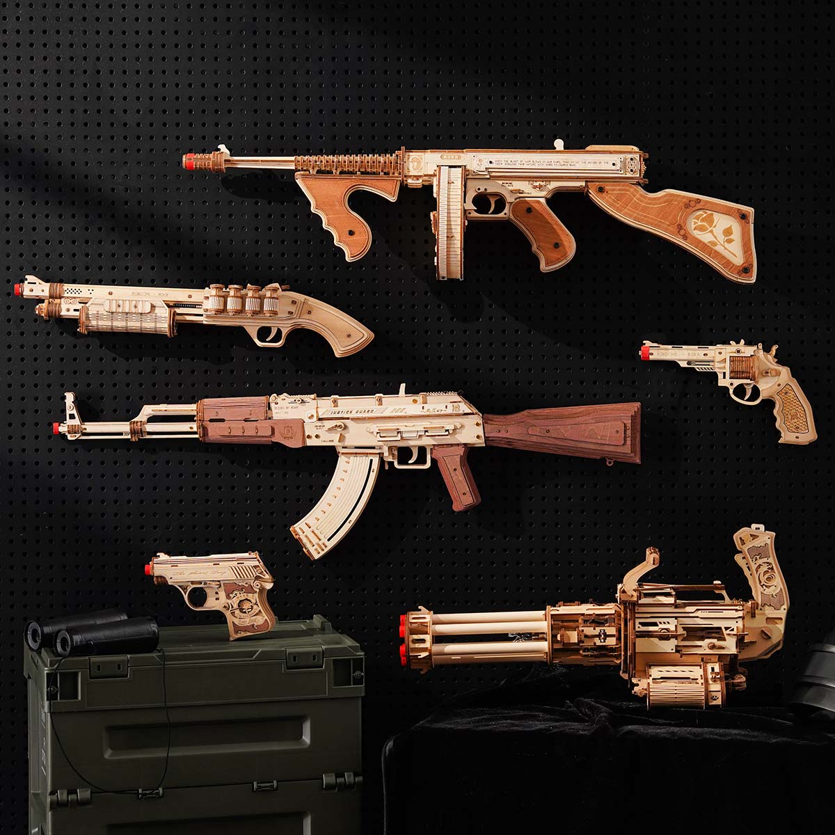 Desktrim™ | Ultimate Rotating Barrel Machine Gun - 3D Wooden Puzzle Kit