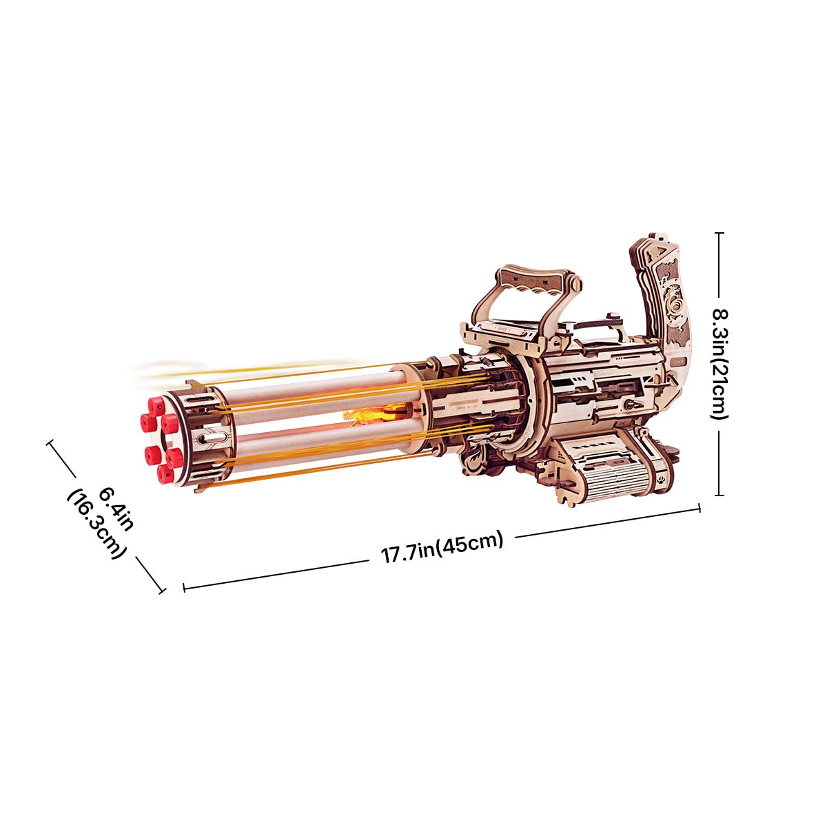 Desktrim™ | Ultimate Rotating Barrel Machine Gun - 3D Wooden Puzzle Kit