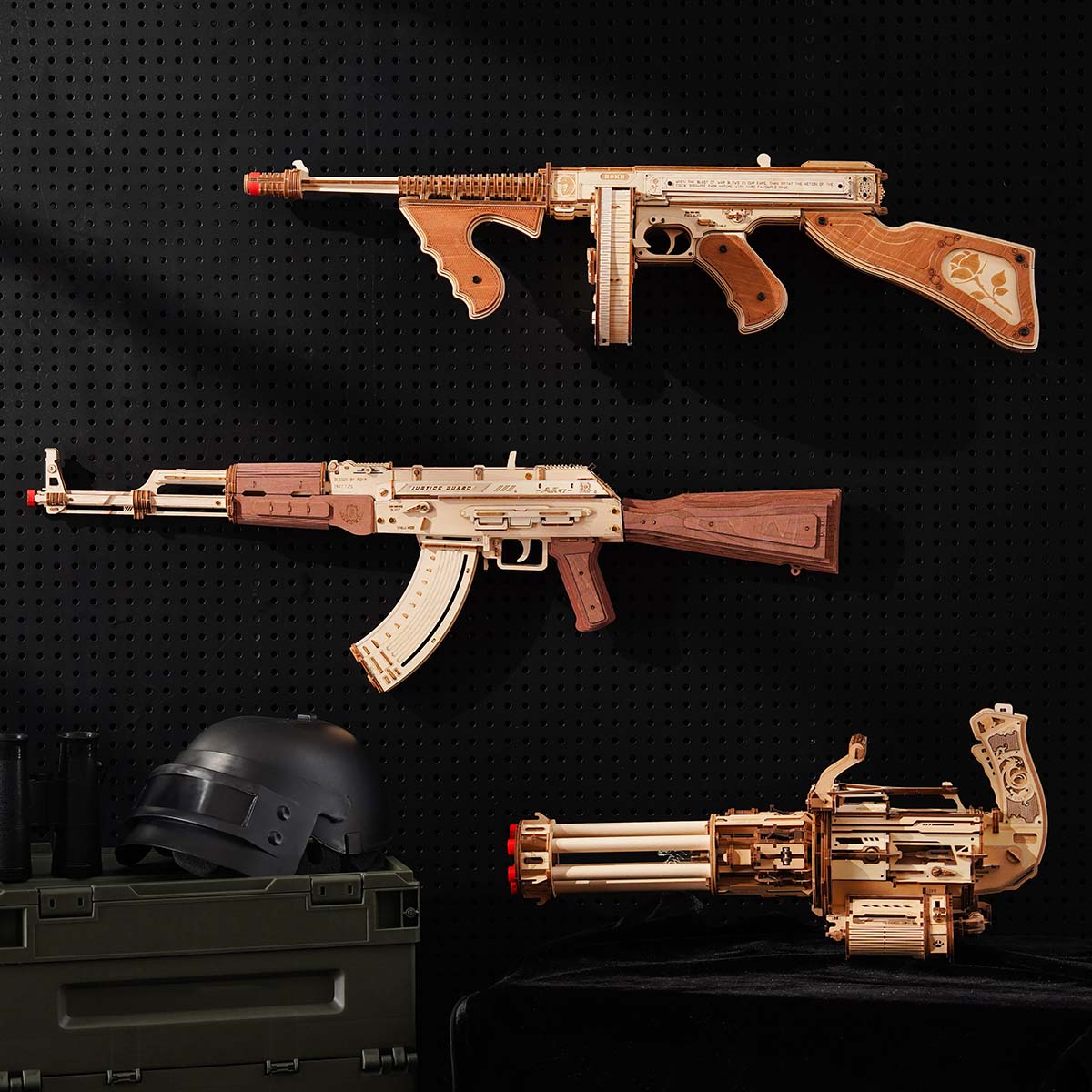 Desktrim™ | Ultimate Rotating Barrel Machine Gun - 3D Wooden Puzzle Kit