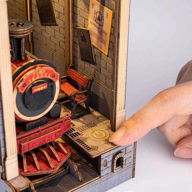 Desktrim™ | Diy Book Nook Shelf - Time Travel Railway