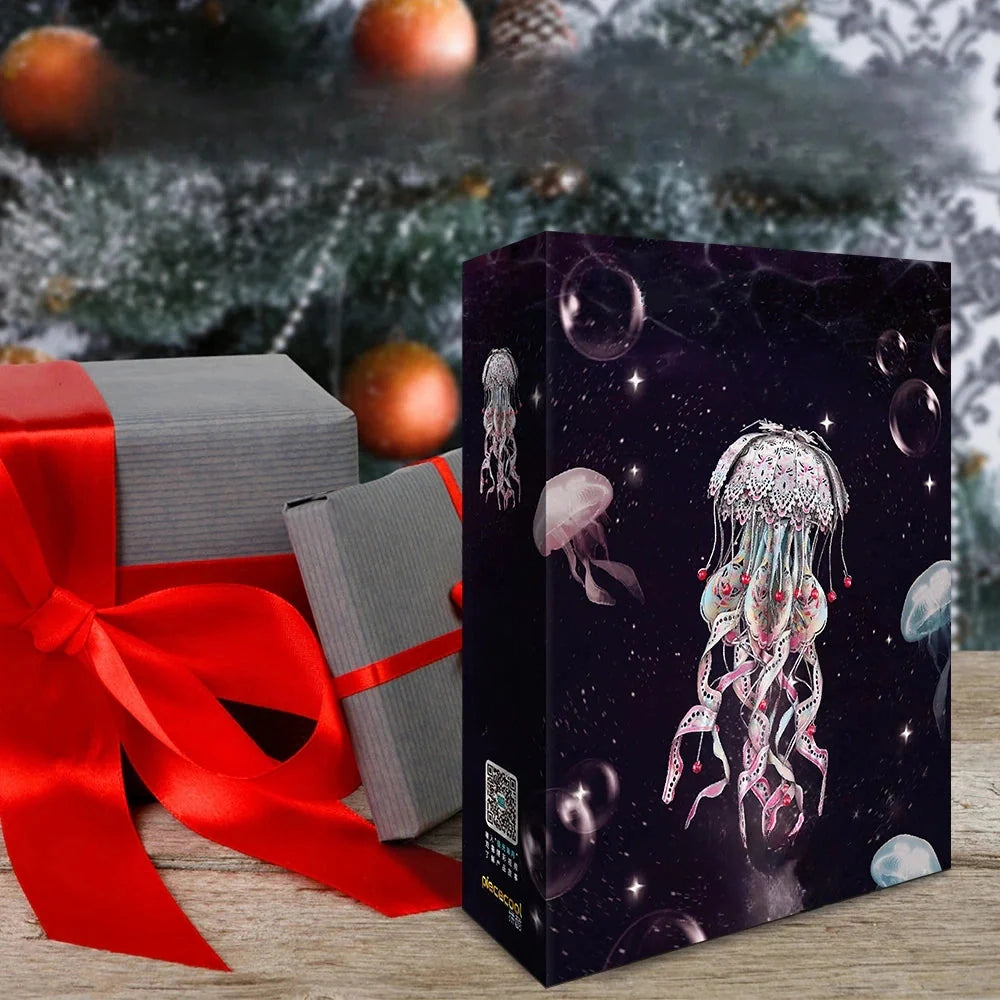Desktrim™ | 3D Metal Puzzle Jellyfish Kit - 61 Piece Stainless Steel DIY Assembly Model Building Set for Adults