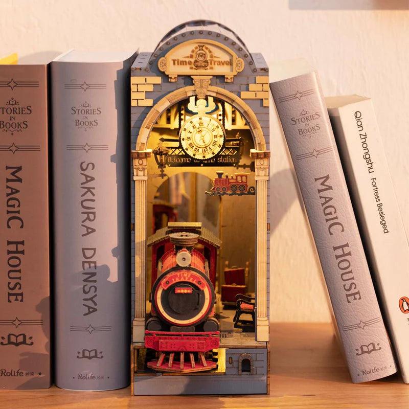 Desktrim™ | Diy Book Nook Shelf - Time Travel Railway