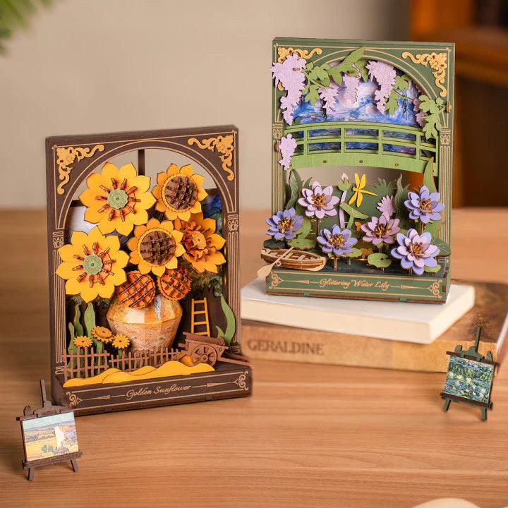 Desktrim™ | Monet's Garden 3D Wooden Puzzle with LED Lighting