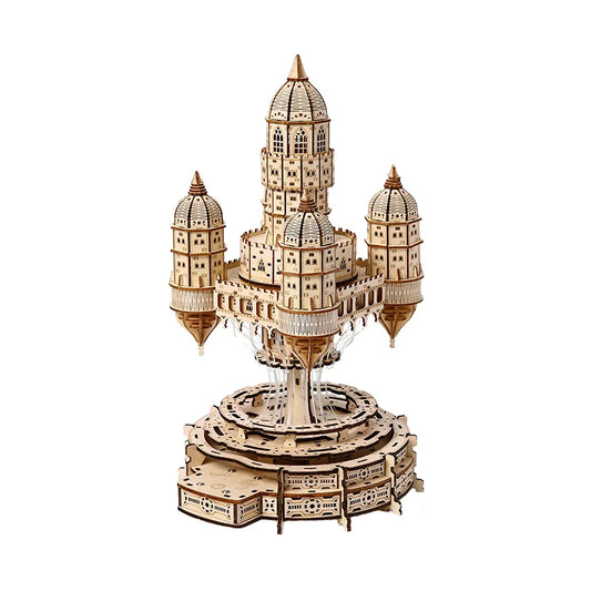 Desktrim™ | Celestia Castle Illuminated Musical 3D Wooden Puzzle