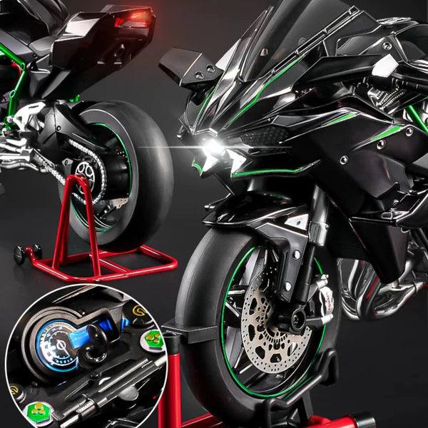 Desktrim™ | Premium Ninja H2R RC Superbike 1:6 Scale with Realistic Sound & Smoke Effects