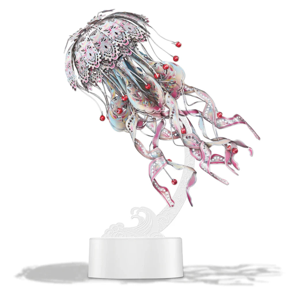 Desktrim™ | 3D Metal Puzzle Jellyfish Kit - 61 Piece Stainless Steel DIY Assembly Model Building Set for Adults