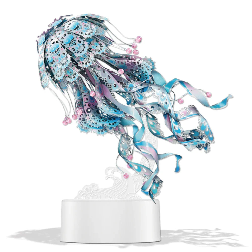 Desktrim™ | 3D Metal Puzzle Jellyfish Kit - 61 Piece Stainless Steel DIY Assembly Model Building Set for Adults
