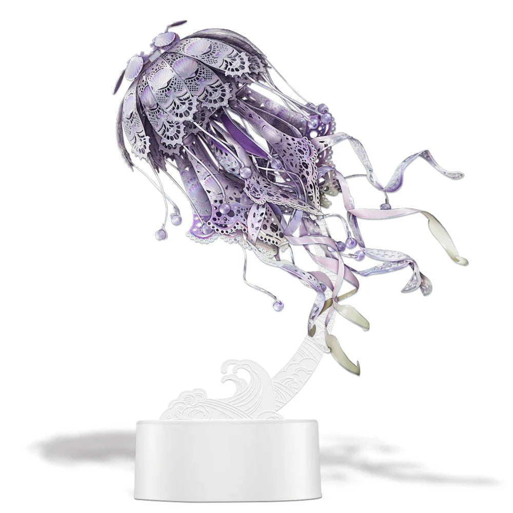 Desktrim™ | 3D Metal Puzzle Jellyfish Kit - 61 Piece Stainless Steel DIY Assembly Model Building Set for Adults