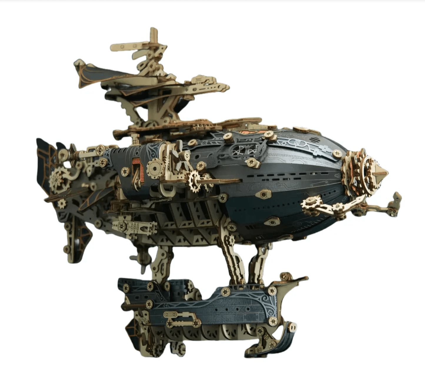 Desktrim™ | Steampunk Navigator Airship 3D Wooden Puzzle Kit