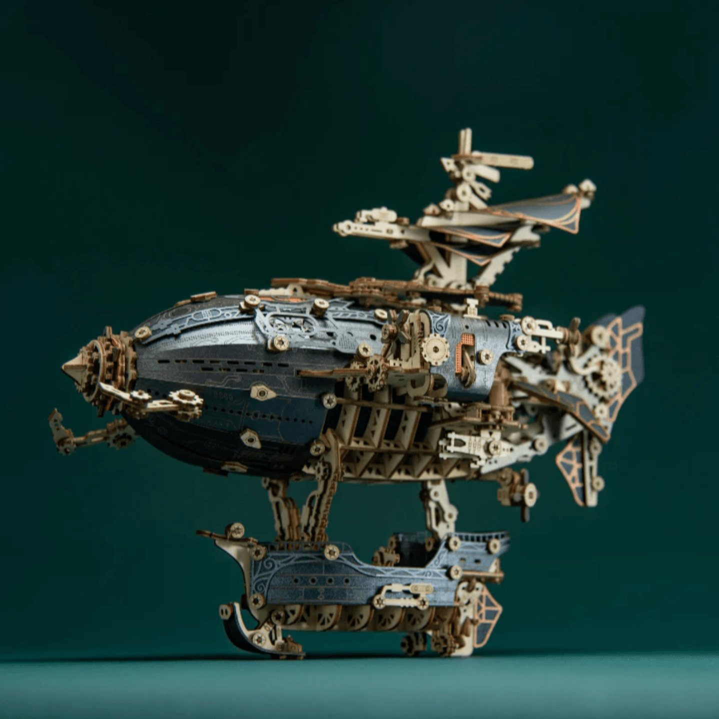Desktrim™ | Steampunk Navigator Airship 3D Wooden Puzzle Kit