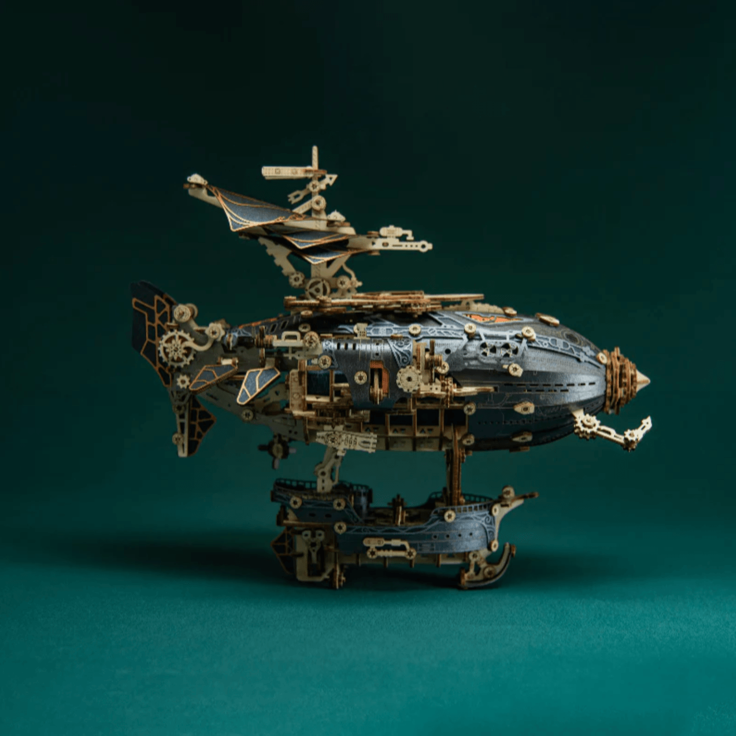 Desktrim™ | Steampunk Navigator Airship 3D Wooden Puzzle Kit