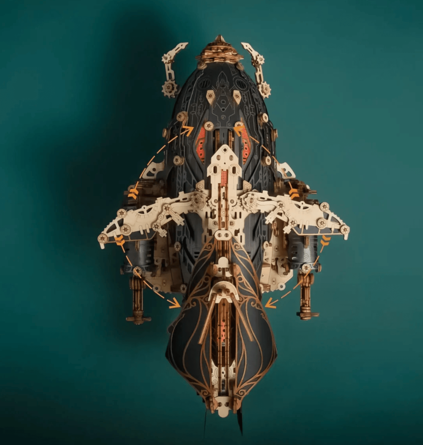 Desktrim™ | Steampunk Navigator Airship 3D Wooden Puzzle Kit