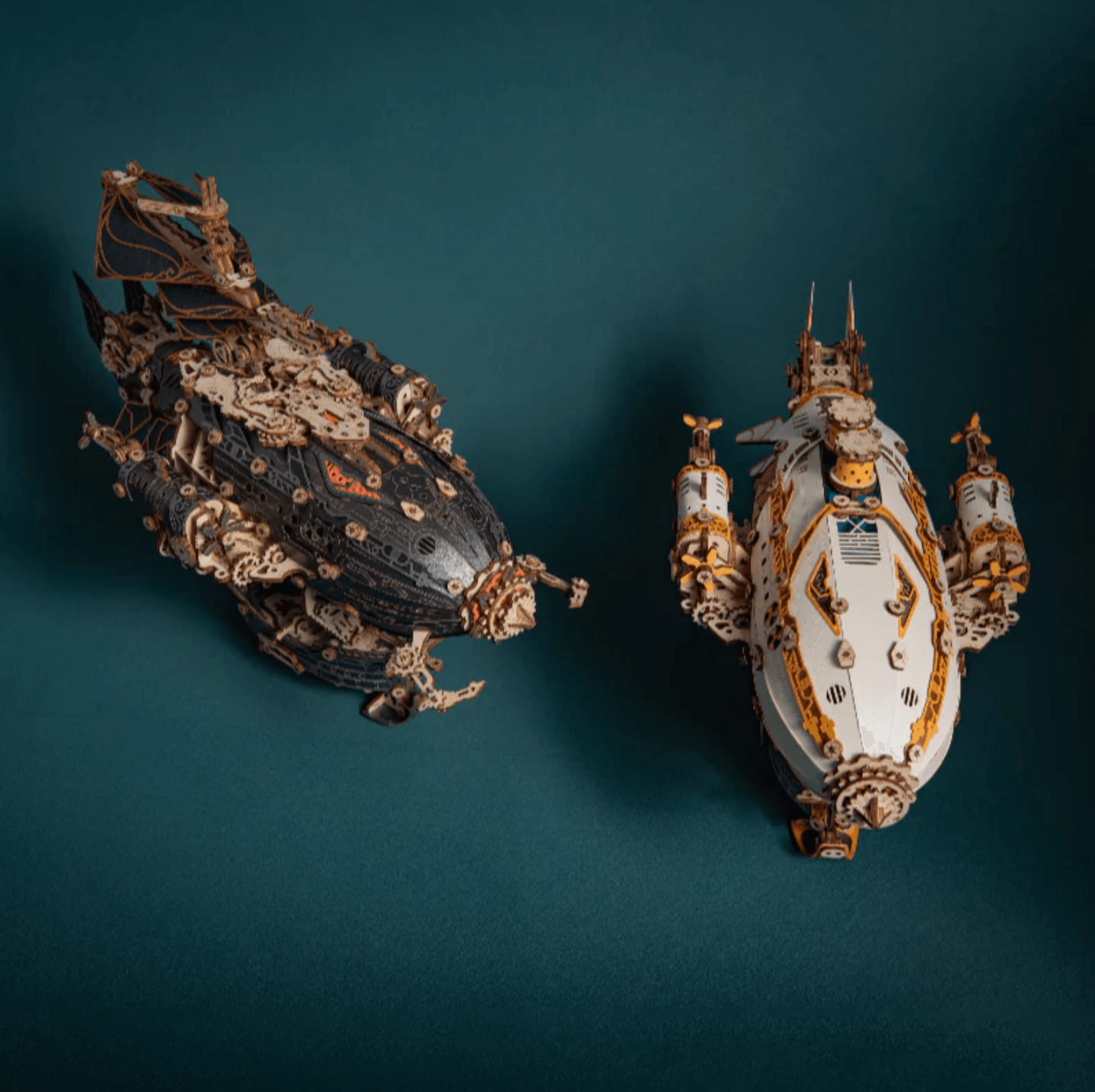 Desktrim™ | Steampunk Navigator Airship 3D Wooden Puzzle Kit