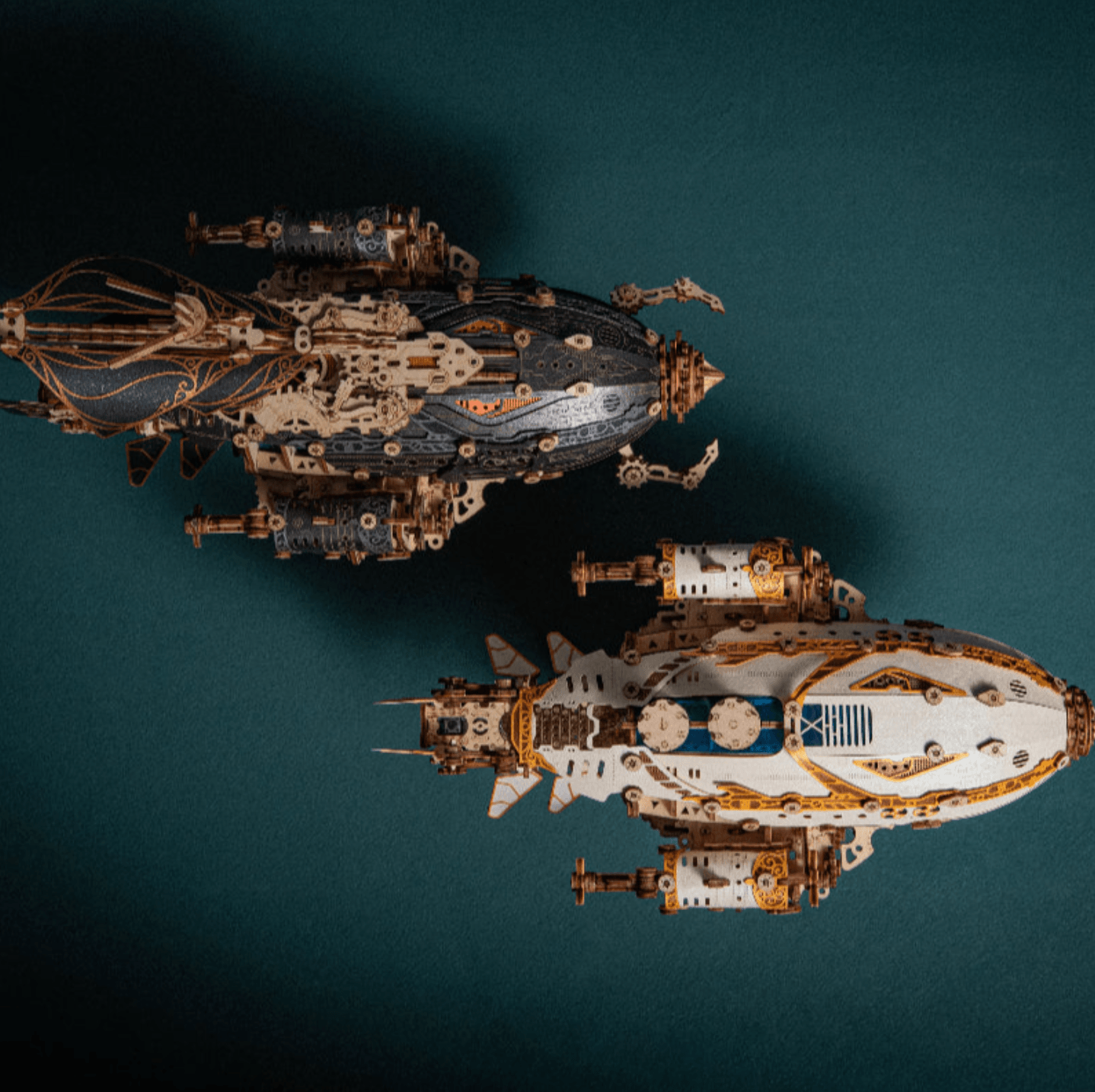 Desktrim™ | Steampunk Navigator Airship 3D Wooden Puzzle Kit