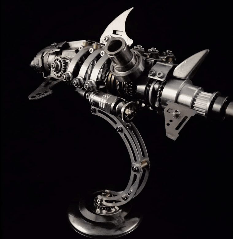 Desktrim™ | DIY 3D Metal Mechanical Shark Puzzle Model Assembly Kit-209PCS
