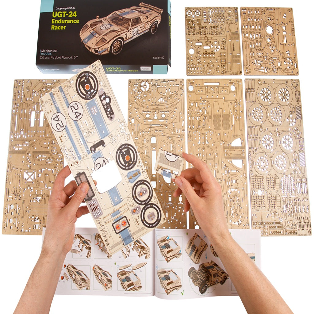 Desktrim™ | UGT-24 Endurance Racer Classic Le Mans Wooden Model Kit