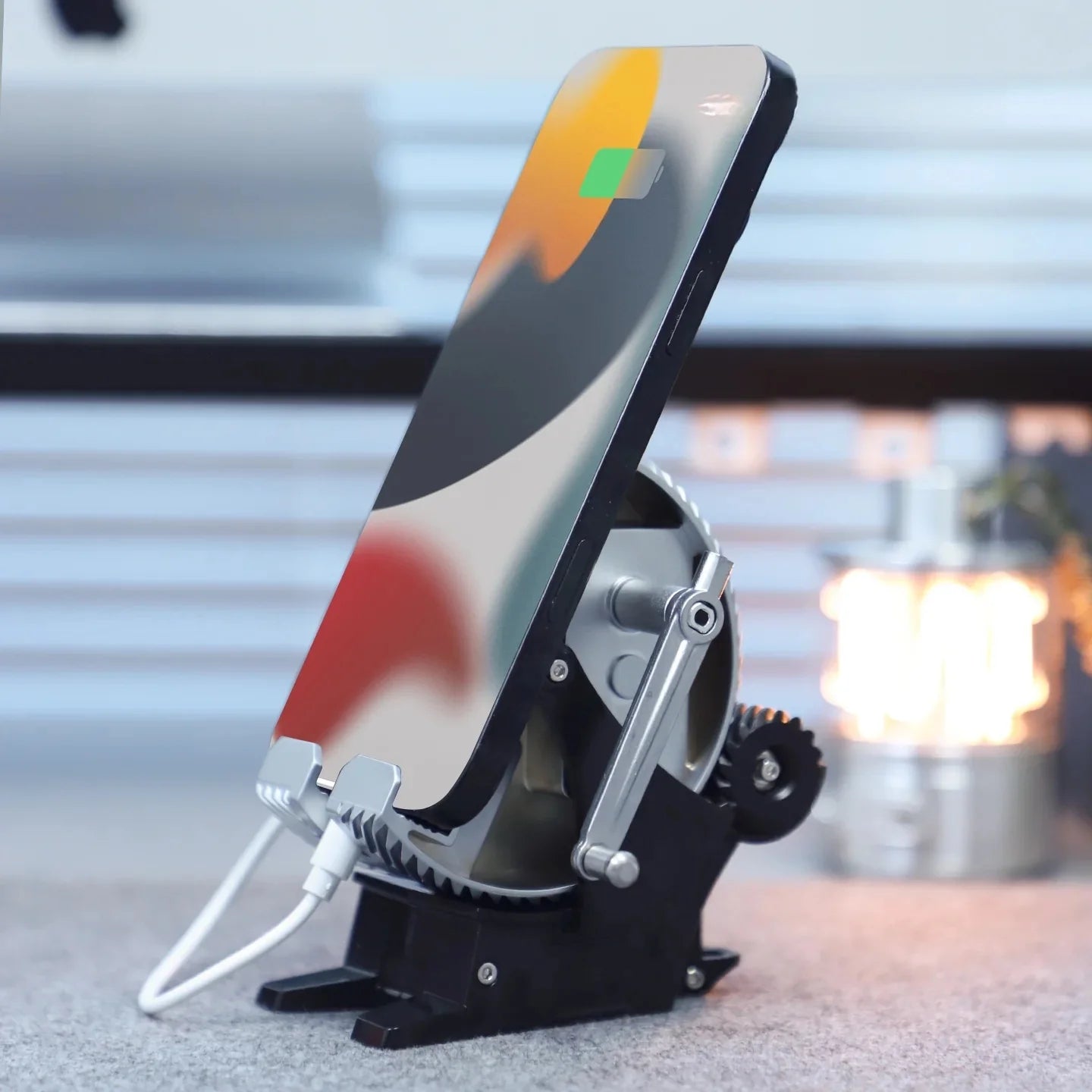 Desktrim™ | Alloy mechanical multifunctional rechargeable mobile phone holder