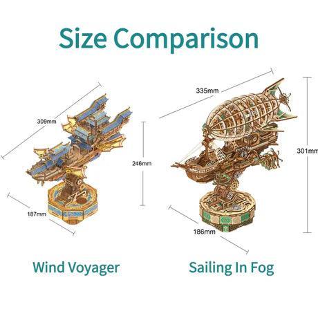 Desktrim™ | Sailing In Fog - 3D Mechanical Airship Puzzle