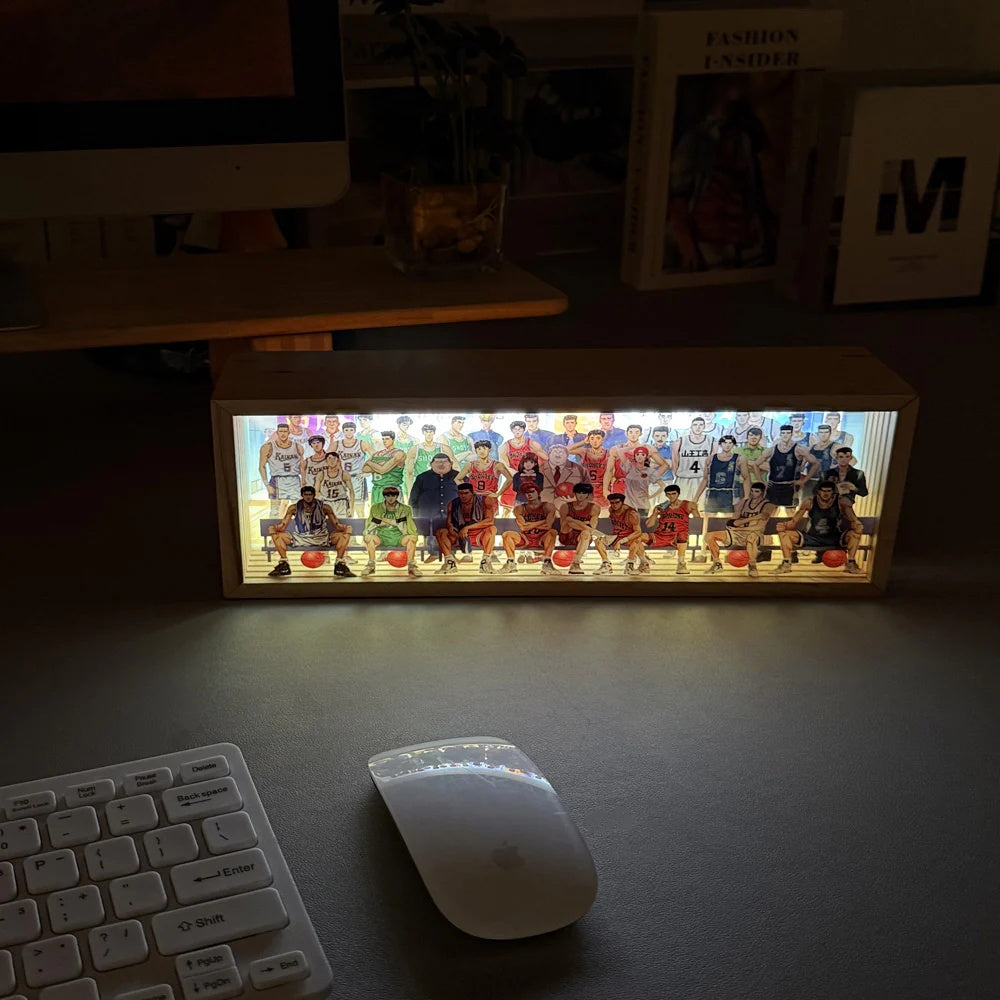 Desktrim™ | Anime Legends Acrylic Family Photo (LED Light)