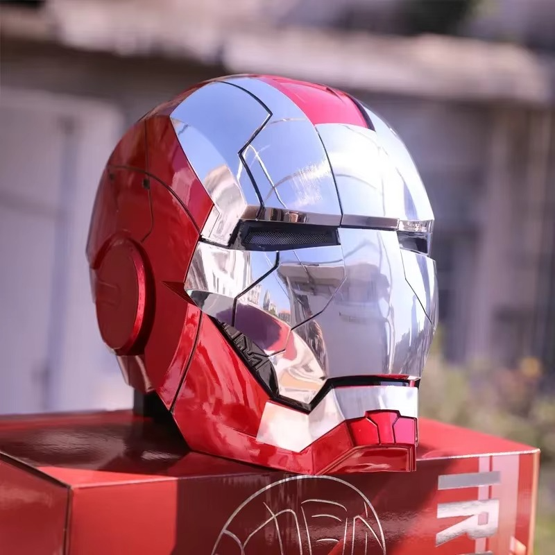 Desktrim™ | Ultimate Iron Man Cosplay Mark V Helmet - Jarvis Voice Control Metal Mask MK5