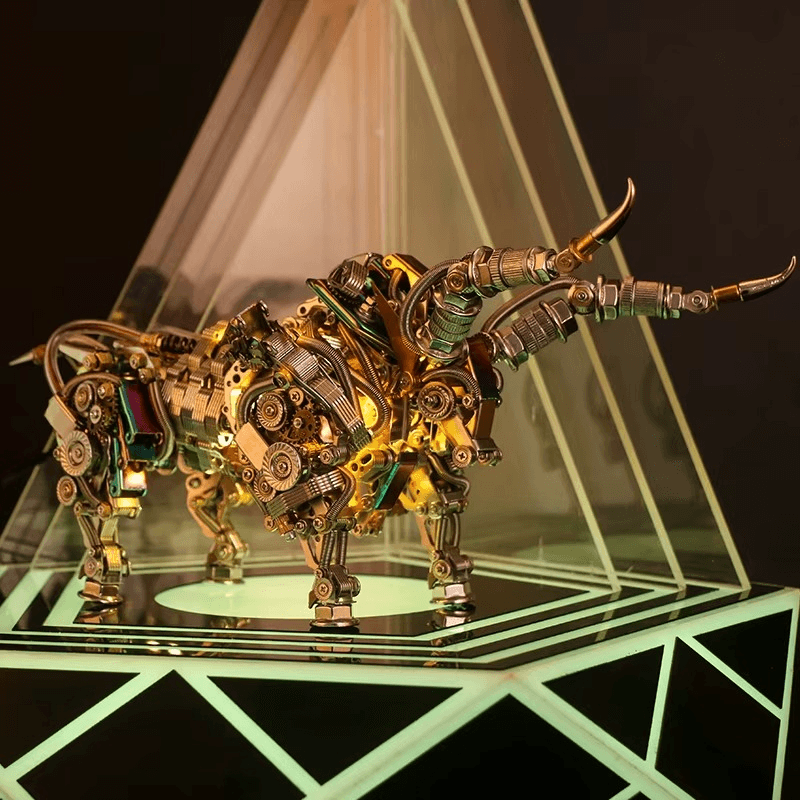 Desktrim™ | DIY 3D Metal Mechanical Bull Animal Model Assembly Kit 1087Pcs