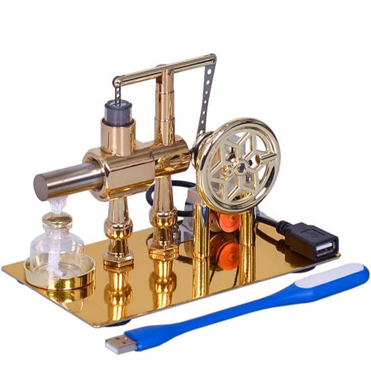 Desktrim™ | Educational Stirling Engine Generator with LED Power Display