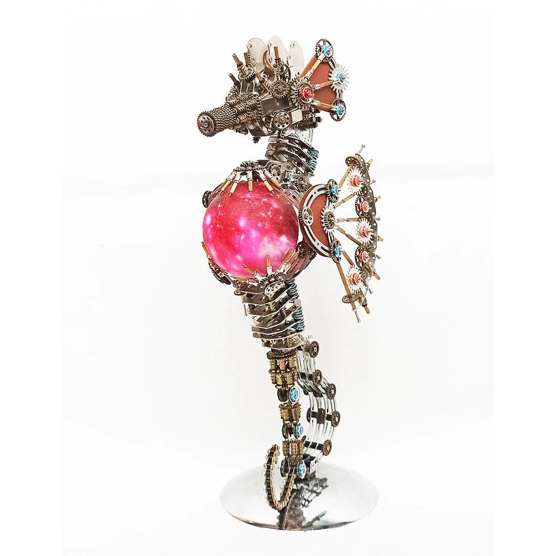 Desktrim™ | DIY 3D Metal Steampunk Mechanical Seahorse Puzzle with Lamp Model-2100PCS