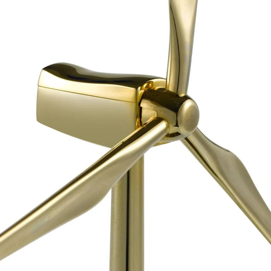 Desktrim™ | DIY 3D Metal Windmill Solar Powered Wind Turbine Assembly Model Golden