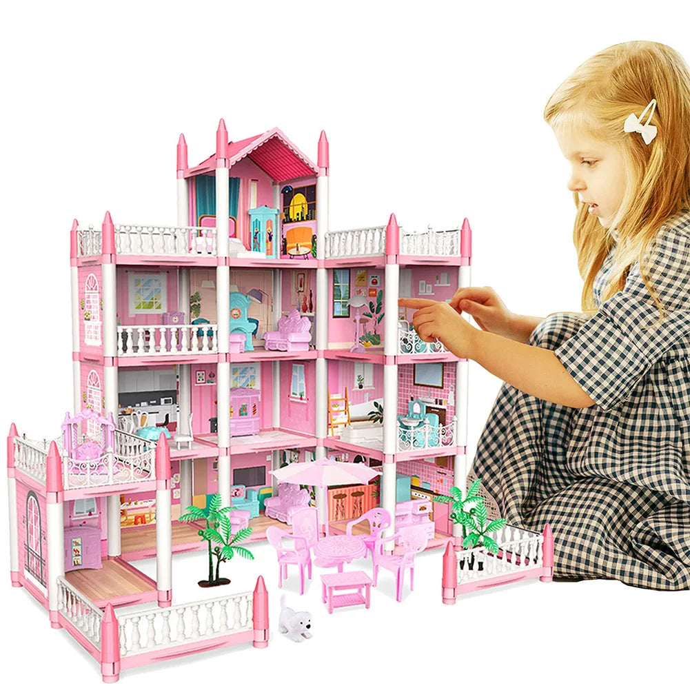 Desktrim™ | DIY Dollhouse Kit with 11 Rooms - Miniature for Girls