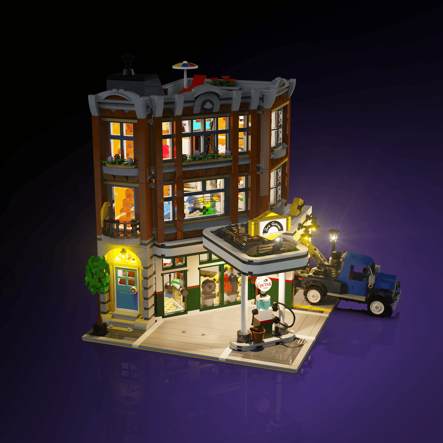 Desktrim™ | Light Kit for LEGO® Corner Garage