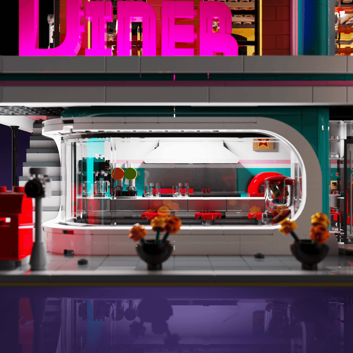 Desktrim™ | Light Kit for LEGO® Downtown Diner