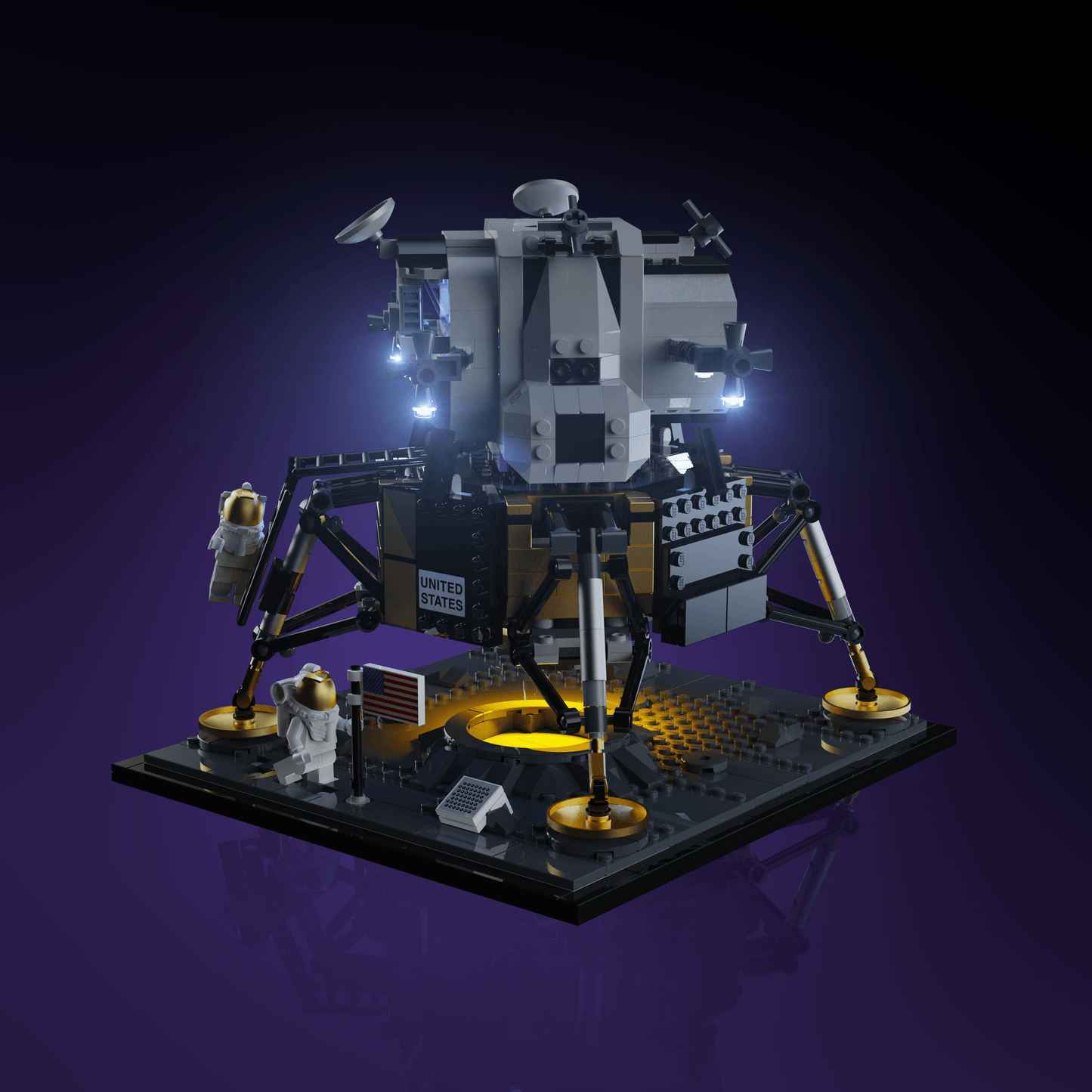 Desktrim™ | Light Kit for LEGO® NASA Apollo 11 Lunar Lander