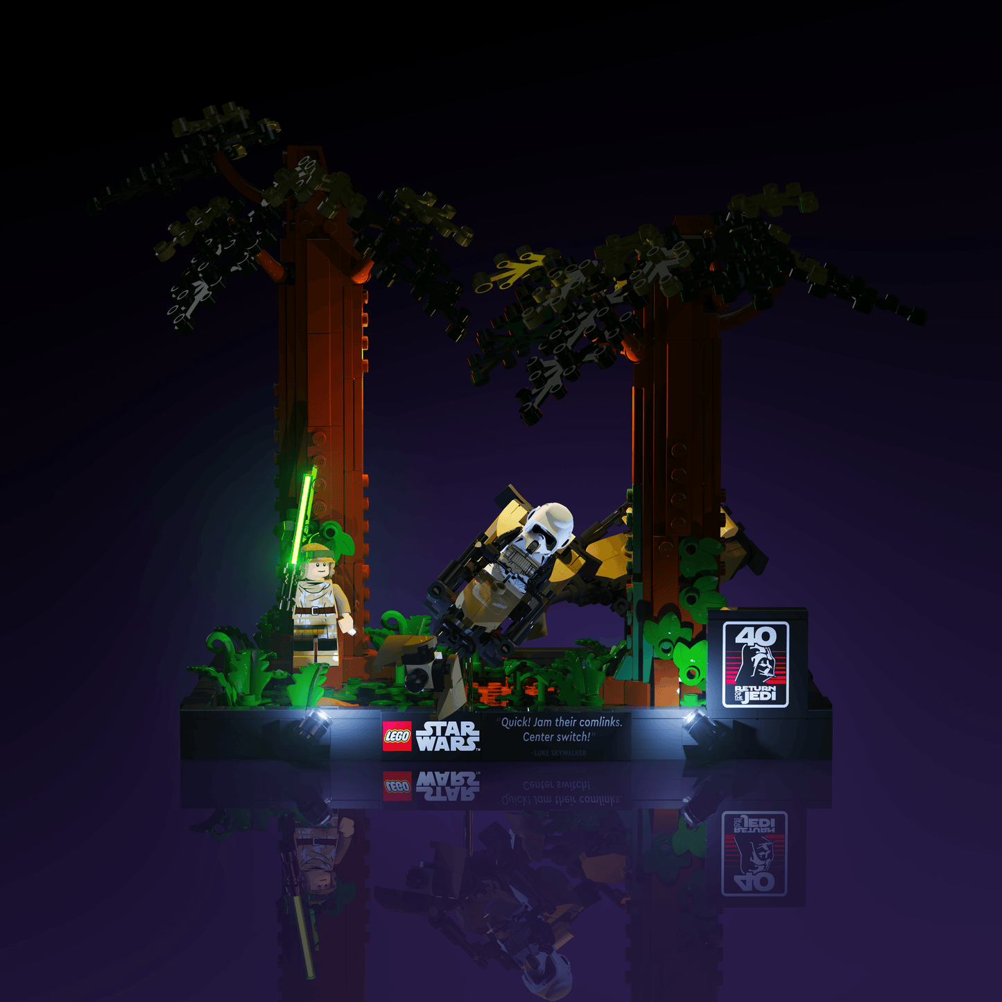 Desktrim™ | Light Kit for LEGO® Star Wars Endor Speeder Chase Diorama