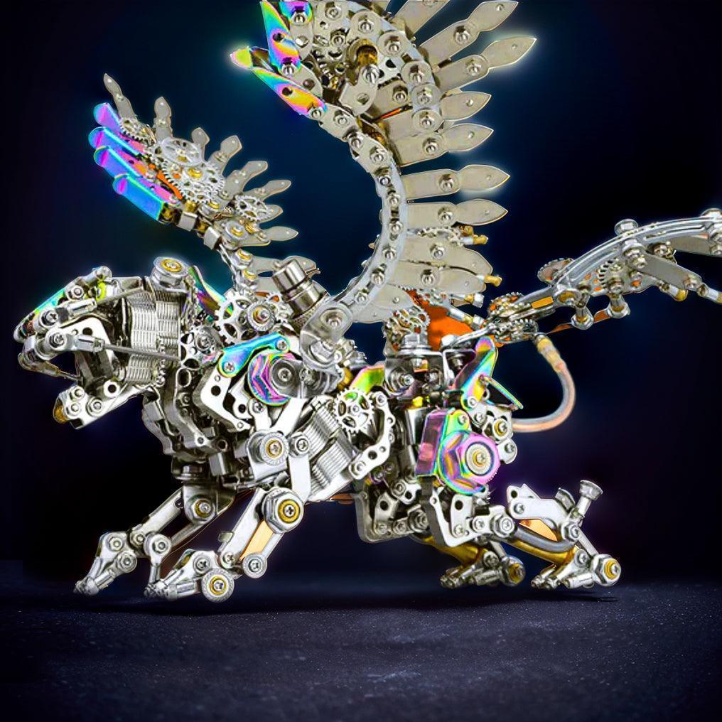 Desktrim™ | Mechanical Winged Tiger 3D Metal Puzzle 700+ Pieces