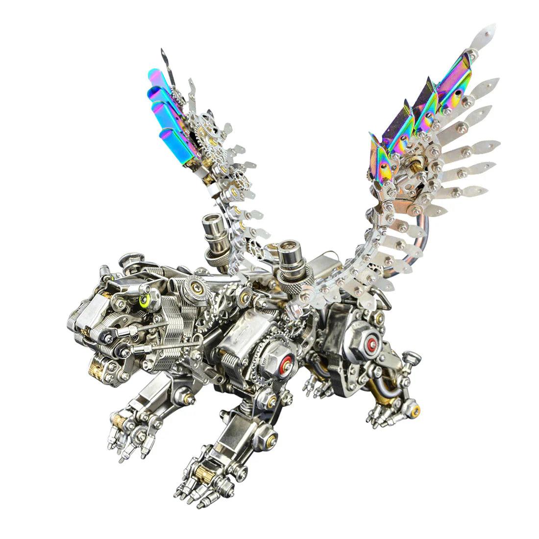 Desktrim™ | Mechanical Winged Tiger 3D Metal Puzzle 700+ Pieces