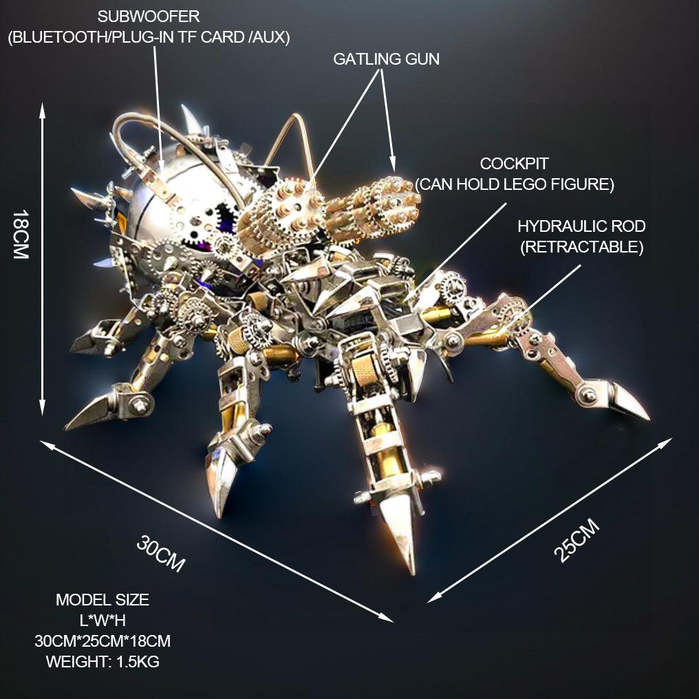 Desktrim™ | DIY 3D Metal Tarantula with Black Speaker Puzzle Model Kit 1000+PCS