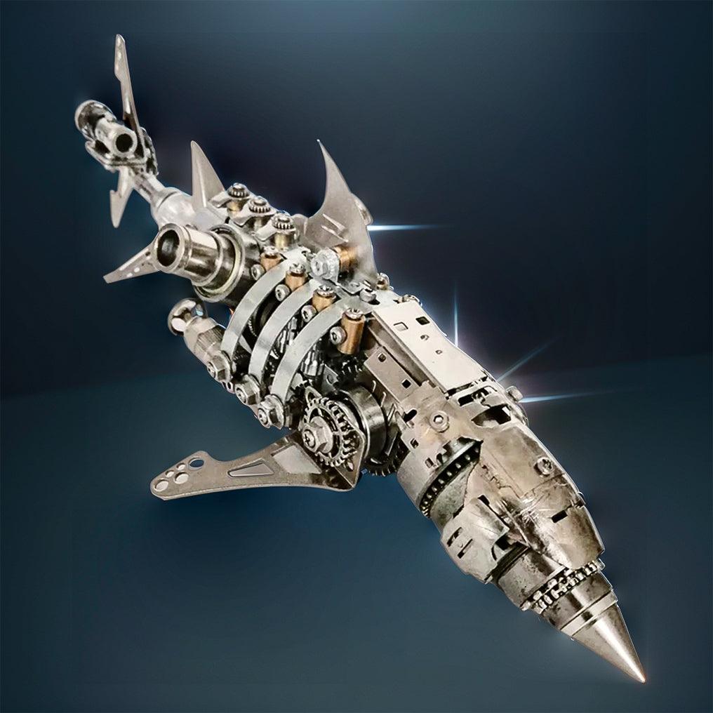 Desktrim™ | DIY 3D Metal Mechanical Shark Puzzle Model Assembly Kit-209PCS