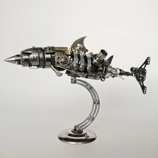 Desktrim™ | DIY 3D Metal Mechanical Shark Puzzle Model Assembly Kit-209PCS