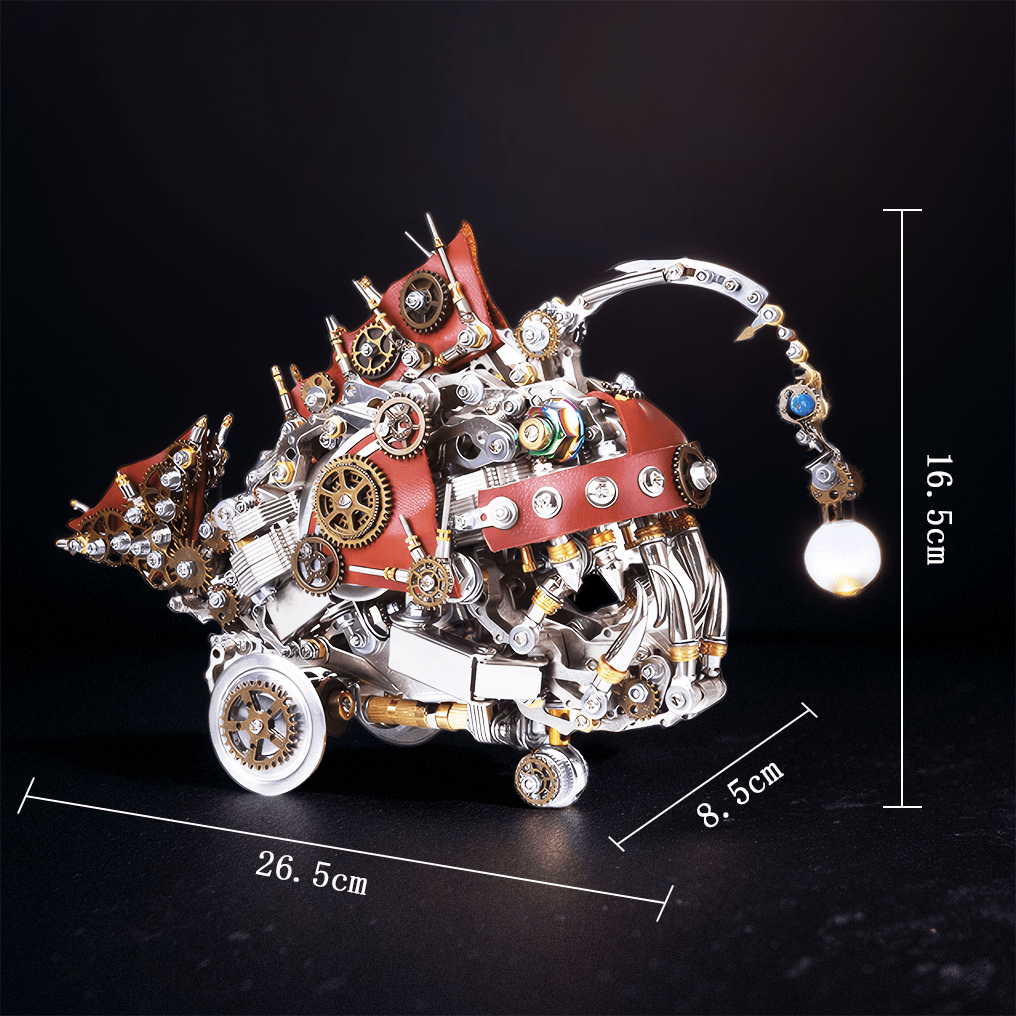 Desktrim™ | DIY 3D Mechanical Anglefish Metal Model Puzzles Building Block Set 1064PCS+