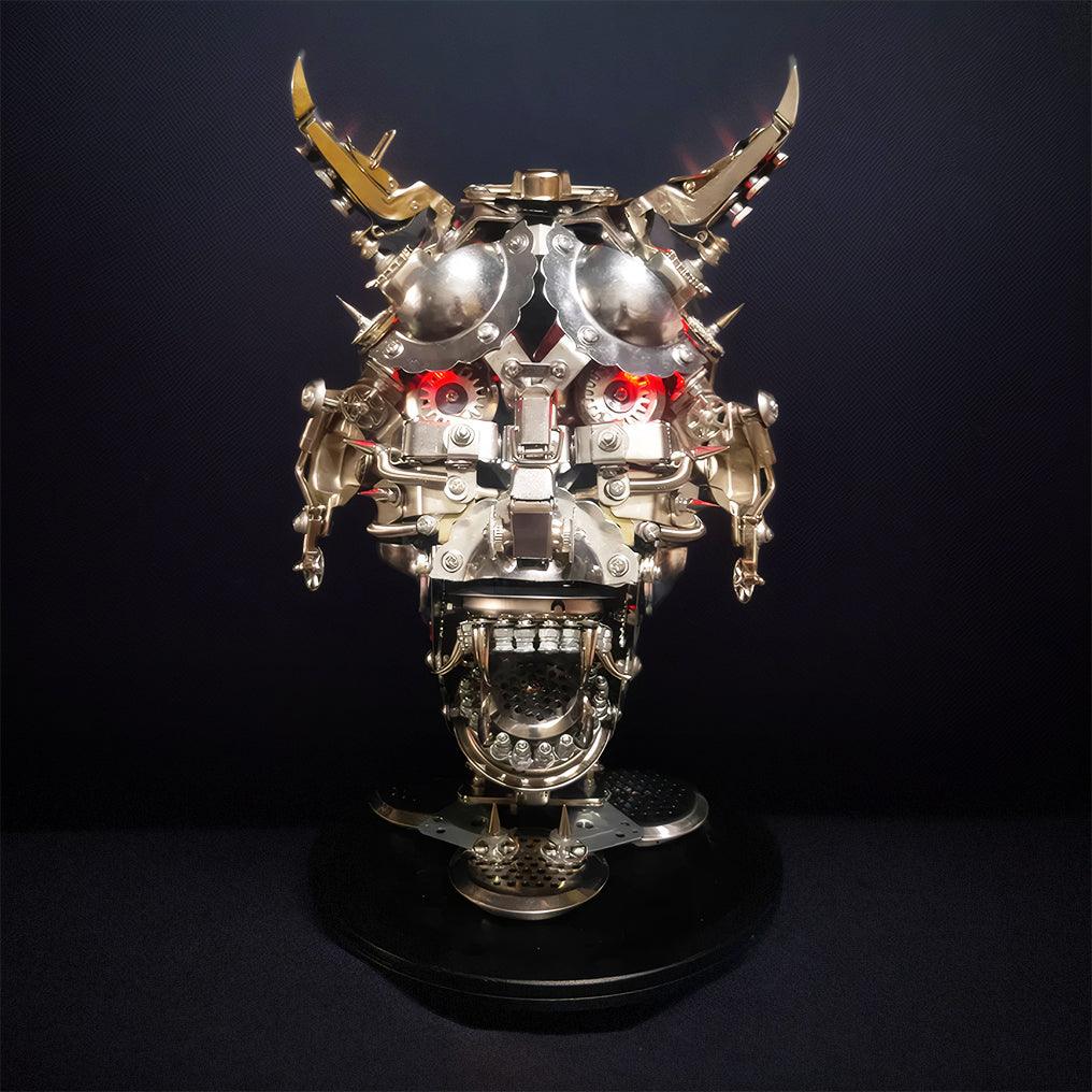Desktrim™ | DIY 3D Mechanical Punk Hannya Japanese Ghast Mask Metal Puzzles Assembly Model