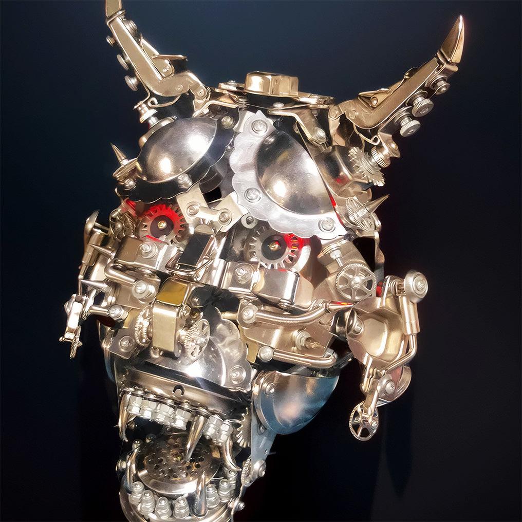 Desktrim™ | DIY 3D Mechanical Punk Hannya Japanese Ghast Mask Metal Puzzles Assembly Model