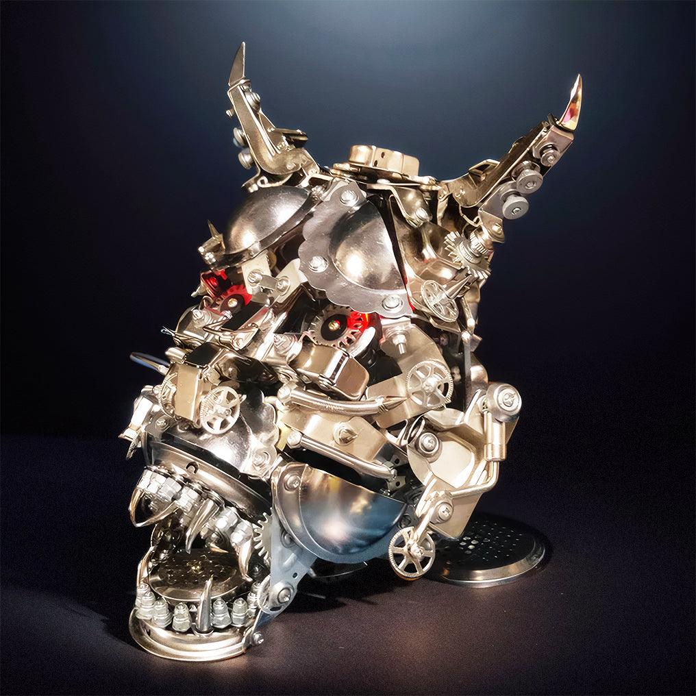 Desktrim™ | DIY 3D Mechanical Punk Hannya Japanese Ghast Mask Metal Puzzles Assembly Model