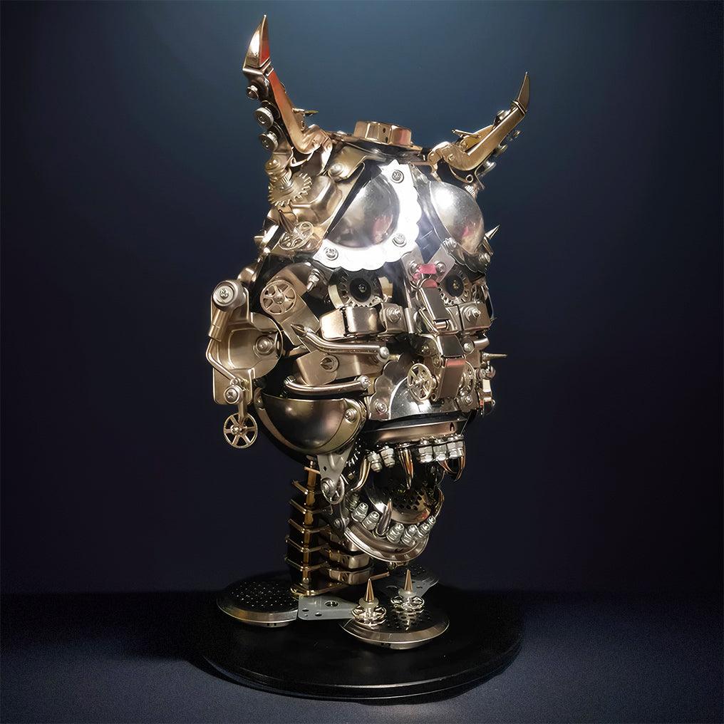 Desktrim™ | DIY 3D Mechanical Punk Hannya Japanese Ghast Mask Metal Puzzles Assembly Model