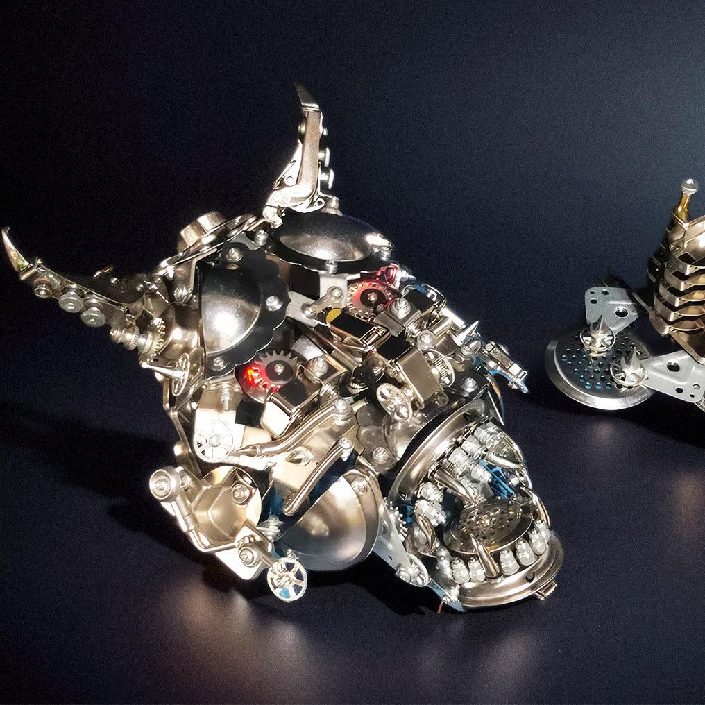 Desktrim™ | DIY 3D Mechanical Punk Hannya Japanese Ghast Mask Metal Puzzles Assembly Model