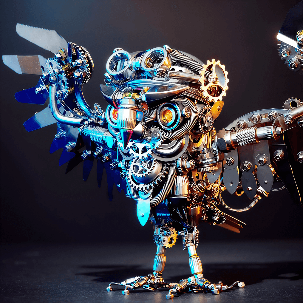 Desktrim | 3D Nocturnal Owl DIY Steampunk Metal Assembly Animal Model