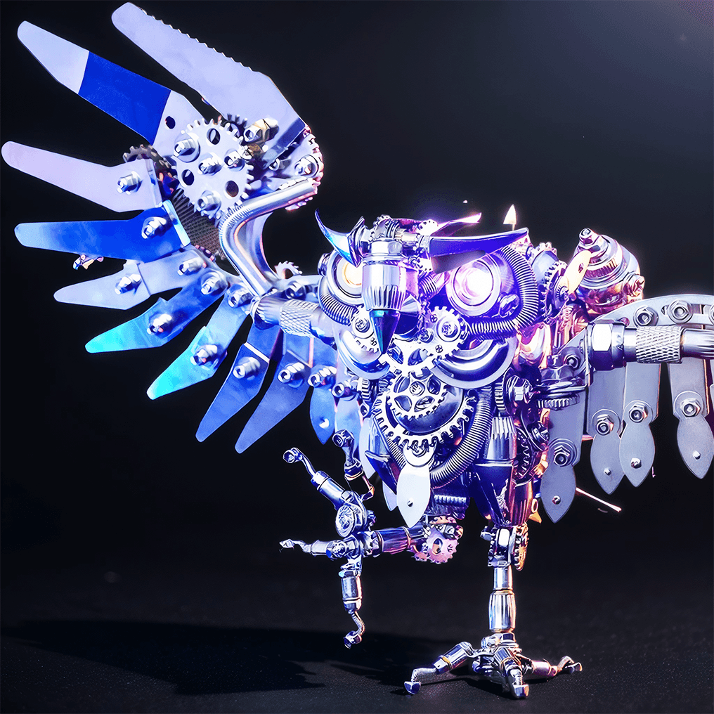 Desktrim | 3D Nocturnal Owl DIY Steampunk Metal Assembly Animal Model