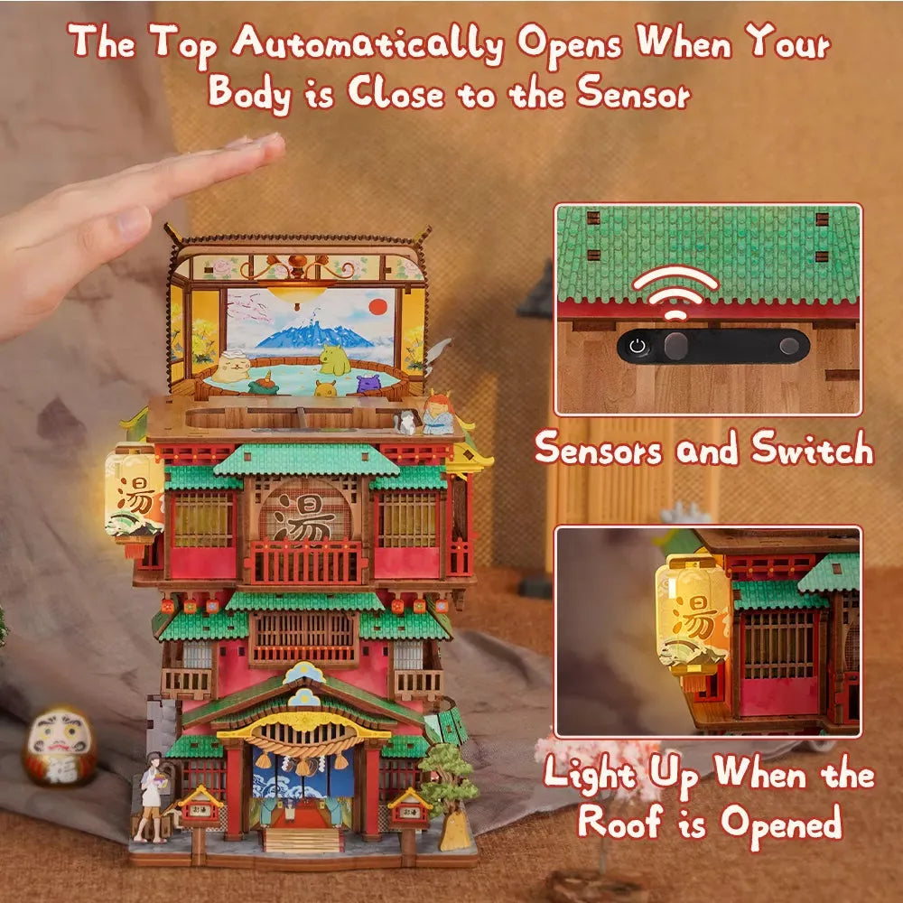 Desktrim™ | 3D Wooden Puzzle Onsen Saga Miniature kit